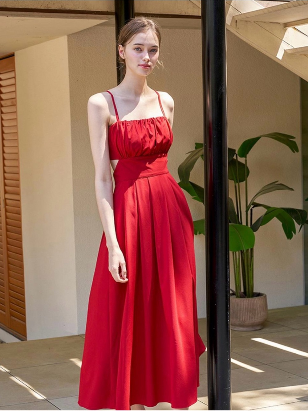 Maxi Red Dress - Korean Elegant Summer Style
